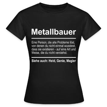 Métallurgistes - T-shirt Femme - noir - Devant - AI Model Female 172 dark (172cm)