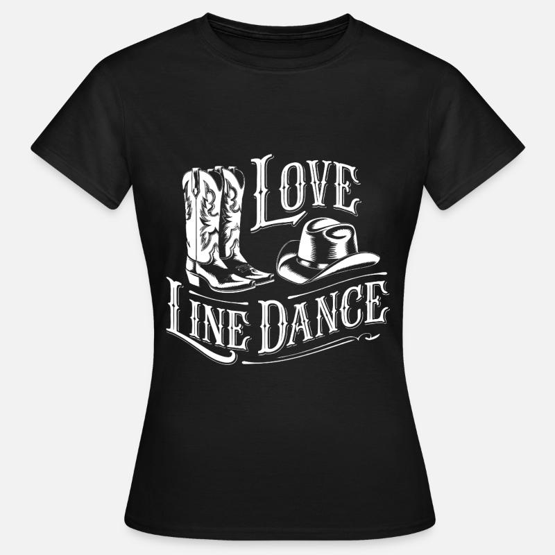 Elsker Line Dance Jeg elsker Line Dance - T-skjorte for kvinner - svart