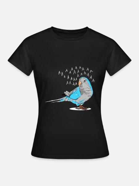 Perroquet perroquet bleu Quaker - T-shirt Femme - noir