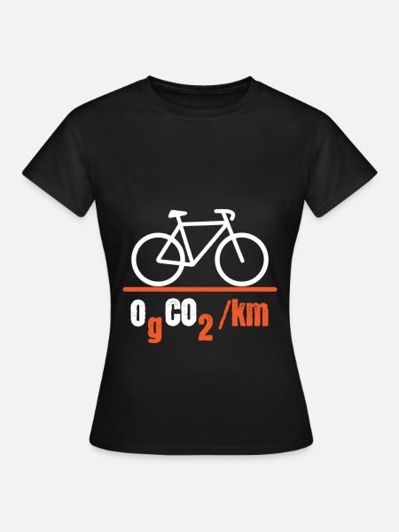Fahrrad-Umweltschutz - Frauen T-Shirt - Schwarz