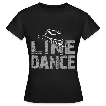 Danse en ligne Danse en ligne Danse en ligne Danse - T-shirt Femme - noir - Devant - AI Model Female 172 dark (172cm)