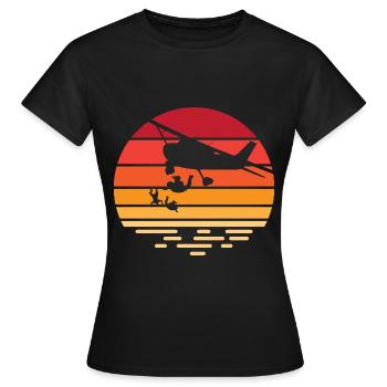 Skydive Fallschirmspringer Skydiver - Frauen T-Shirt - Schwarz - Vorne - AI Model Female 172 dark (172cm)