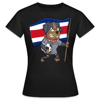 Costa Rica Fan Dog - Women's T-Shirt - black - Front - AI Model Female 172 dark (172cm)