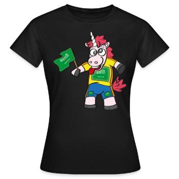 Araber Crazy Einhorn - Frauen T-Shirt - Schwarz - Vorne - AI Model Female 172 dark (172cm)