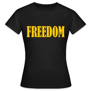 liberté - T-shirt Femme - noir - Devant - AI Model Female 172 dark (172cm)