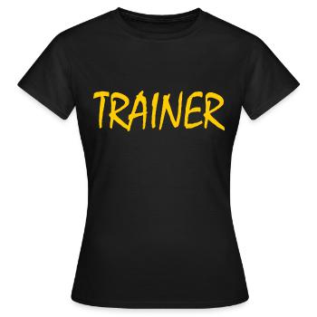 ENTRAÎNEUR - T-shirt Femme - noir - Devant - AI Model Female 172 dark (172cm)