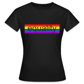 Égalité - T-shirt Femme - noir - Devant - AI Model Female 172 dark (172cm)