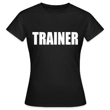 Entraîneur - T-shirt Femme - noir - Devant - AI Model Female 172 dark (172cm)