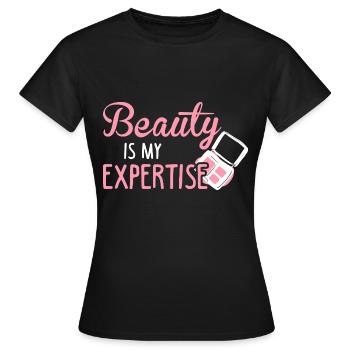 Expert beauté - T-shirt Femme - noir - Devant - AI Model Female 172 dark (172cm)