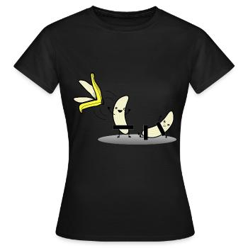 Bananen Strip Dance Striptease - Frauen T-Shirt - Schwarz - Vorne - AI Model Female 172 dark (172cm)