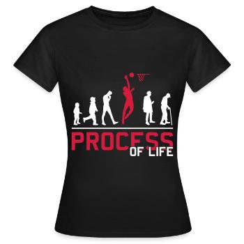 Basketball Prozess des Lebens Basketball - Frauen T-Shirt - Schwarz - Vorne - AI Model Female 172 dark (172cm)