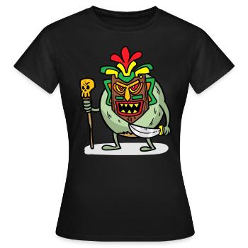 Noix de coco cannibale Noix de coco cannibale - T-shirt Femme - noir - Devant - AI Model Female 172 dark (172cm)