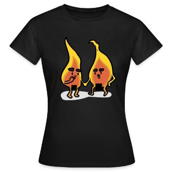 feu censuré feu censuré - T-shirt Femme - noir - Devant - AI Model Female 172 dark (172cm)