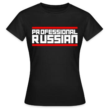 Professional Russian - Women's T-Shirt - black - Front - AI Model Female 172 dark (172cm)