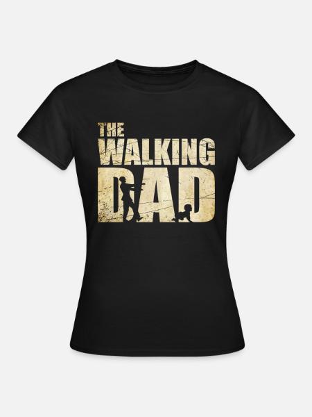 The Walking Dad Vatertag Herren - Frauen T-Shirt - Schwarz
