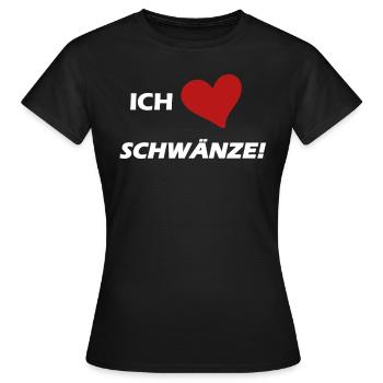 Ich liebe Schwänze shirt Penis, Männer - Frauen T-Shirt - Schwarz - Vorne - AI Model Female 172 dark (172cm)