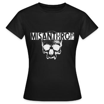 Misanthrope - I hate people's skull - Women's T-Shirt - black - Front - AI Model Female 172 dark (172cm)