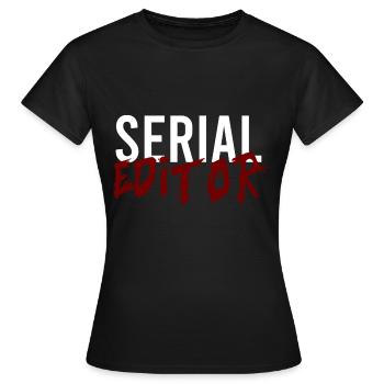 Series Editor - Women's T-Shirt - black - Front - AI Model Female 172 dark (172cm)