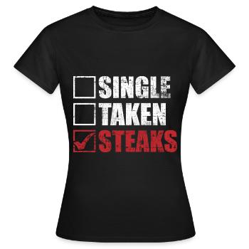 Viandes de steak - T-shirt Femme - noir - Devant - AI Model Female 172 dark (172cm)