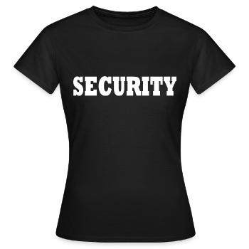 Service de sécurité - T-shirt Femme - noir - Devant - AI Model Female 172 dark (172cm)