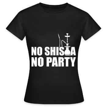Pas de Shisha Pas de fête - T-shirt Femme - noir - Devant - AI Model Female 172 dark (172cm)