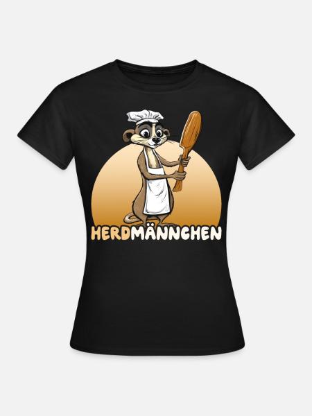 Herdmännchen Erdmännchen Koch - Frauen T-Shirt - Schwarz