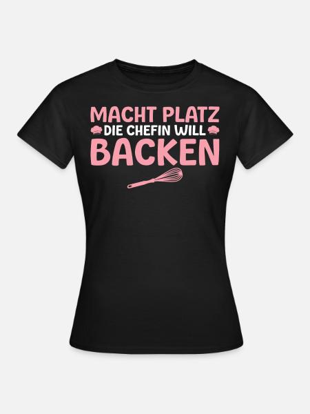 Bäckerei Konditorin Bäckerin - Frauen T-Shirt - Schwarz