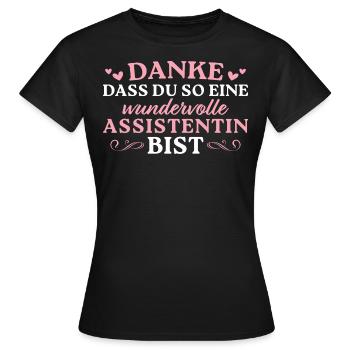 Sekretärin Danke Beste Assistentin Geschenk - Frauen T-Shirt - Schwarz - Vorne - AI Model Female 172 dark (172cm)