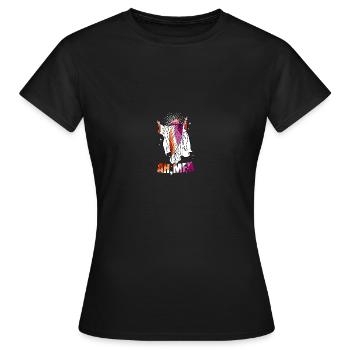 Lesben Gott Christen LGBT Pride Lesbian Rainbow - Frauen T-Shirt - Schwarz - Vorne - AI Model Female 172 dark (172cm)