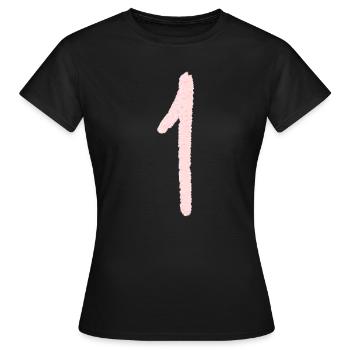 Abbildung 1 - Frauen T-Shirt - Schwarz - Vorne - AI Model Female 172 dark (172cm)
