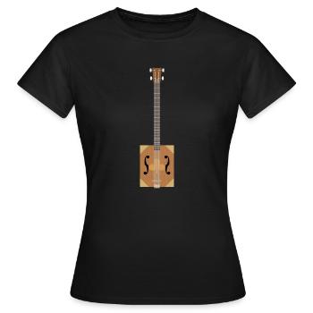 Cigar Box Guitare - T-shirt Femme - noir - Devant - AI Model Female 172 dark (172cm)