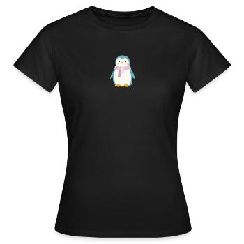 Penguin Dots Scandinavian Nursery Kids - Women's T-Shirt - black - Front - AI Model Female 172 dark (172cm)