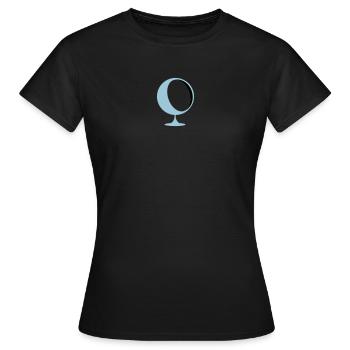 retro lounge chair eames panton - Frauen T-Shirt - Schwarz - Vorne - AI Model Female 172 dark (172cm)