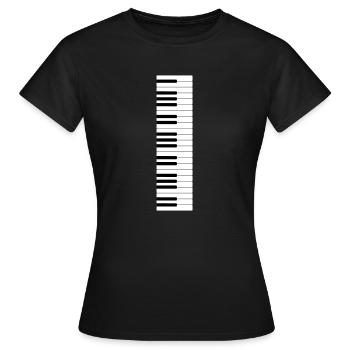 Keyboard -für die Musiker unter euch - Frauen T-Shirt - Schwarz - Vorne - AI Model Female 172 dark (172cm)