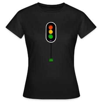 Ampel - Frauen T-Shirt - Schwarz - Vorne - AI Model Female 172 dark (172cm)