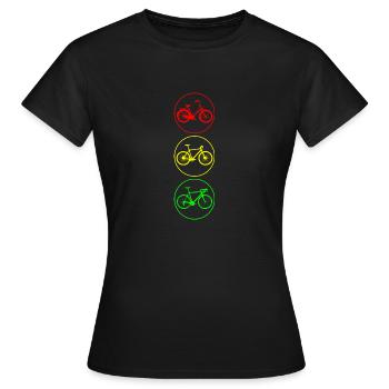 feux de circulation à vélo - T-shirt Femme - noir - Devant - AI Model Female 172 dark (172cm)