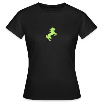 Einhhorn steigend kl - Frauen T-Shirt - Schwarz - Vorne - AI Model Female 172 dark (172cm)