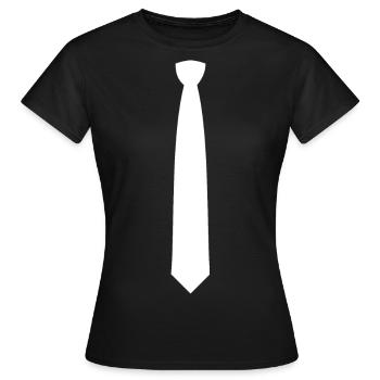 Tie - Women's T-Shirt - black - Front - AI Model Female 172 dark (172cm)