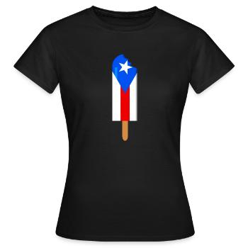 Porto Rico - T-shirt Femme - noir - Devant - AI Model Female 172 dark (172cm)