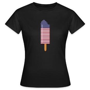4. Juli USA - Frauen T-Shirt - Schwarz - Vorne - AI Model Female 172 dark (172cm)