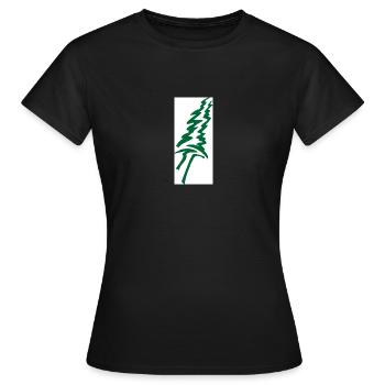 Tannenbaum - Frauen T-Shirt - Schwarz - Vorne - AI Model Female 172 dark (172cm)