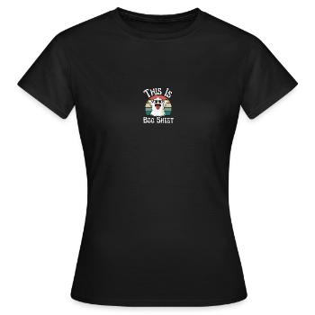This is Boo Sheet - Chemise d’Halloween - T-shirt Femme - noir - Devant - AI Model Female 172 dark (172cm)
