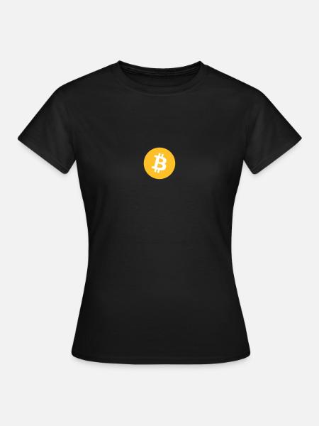 Clothing and accessories with a small Bitcoin logo - Women's T-Shirt - black