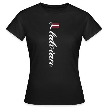 Lituanie - T-shirt Femme - noir - Devant - AI Model Female 172 dark (172cm)