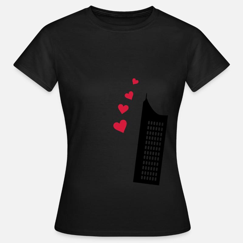 Leipzig Uniriese MDR Gebäude - Frauen T-Shirt - Schwarz