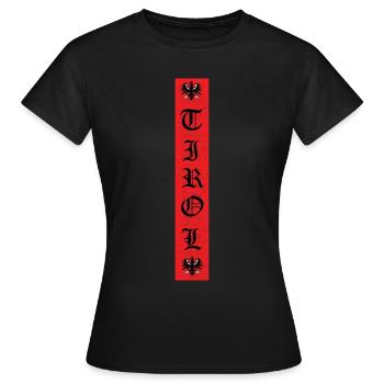 Tirol - Frauen T-Shirt - Schwarz - Vorne - AI Model Female 172 dark (172cm)