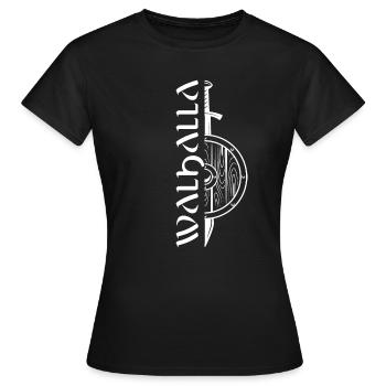 Valhalla Viking Vikings Bjoern Eisenseite - Frauen T-Shirt - Schwarz - Vorne - AI Model Female 172 dark (172cm)