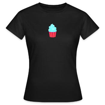 Cream Cream Cup Strips Cyan Summer Cream - Women's T-Shirt - black - Front - AI Model Female 172 dark (172cm)