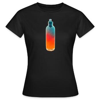 Wasserflasche Retro Sport - Frauen T-Shirt - Schwarz - Vorne - AI Model Female 172 dark (172cm)