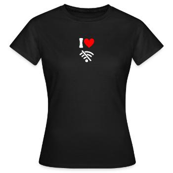 J'adore Offline - Détox Digitale sans Wifi - T-shirt Femme - noir - Devant - AI Model Female 172 dark (172cm)